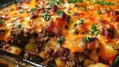 Cowboy Meatloaf and Potato Casserole