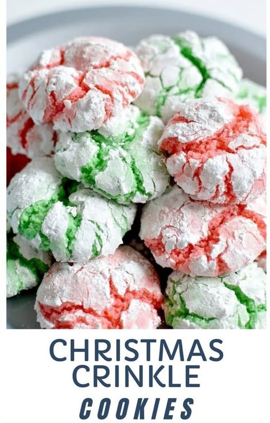 Christmas Crinkle Cookies