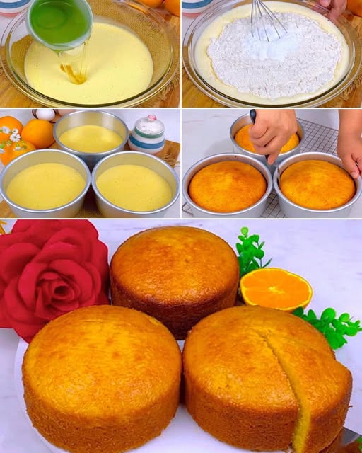 Egg-free and super fluffy recipe: Orange cake with 5 ingredients