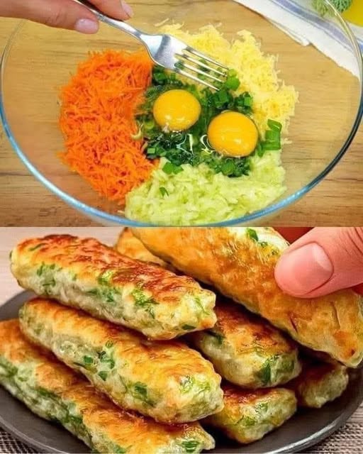 Baked Vegetable Rolls with Cheese