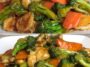 Recipe stir-fried broccoli and carrots with chicken