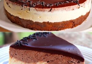 Three layers: the creamy and delicious dessert