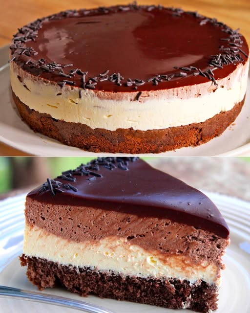Three layers: the creamy and delicious dessert