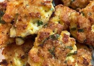 Cheesy Chicken Fritters