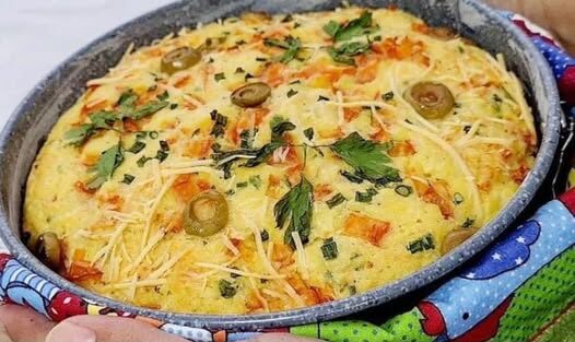 Seasoned corn savory cake