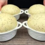 Air Fryer Poppy Seed Brioche Buns